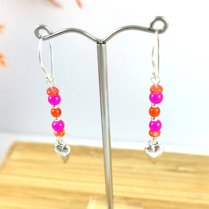 Dangly Heart Earrings