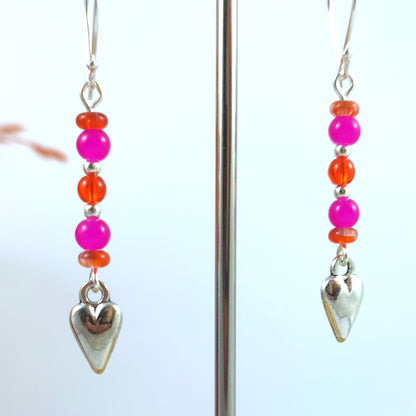 Dangly Heart Earrings