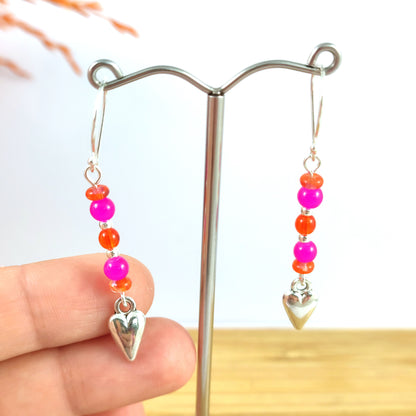 Dangly Heart Earrings