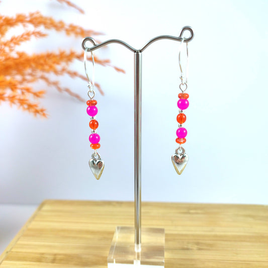 Dangly Heart Earrings