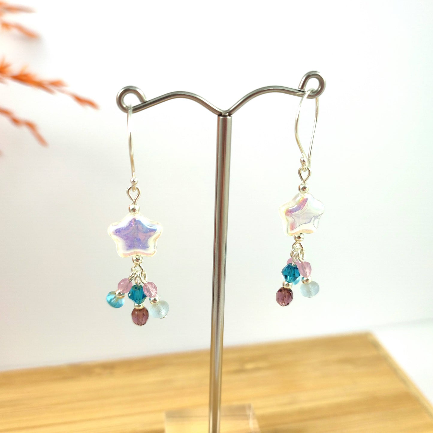 Blue Shooting Star Earrings