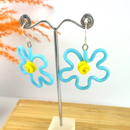 Mini Flower Earrings Baby Blue