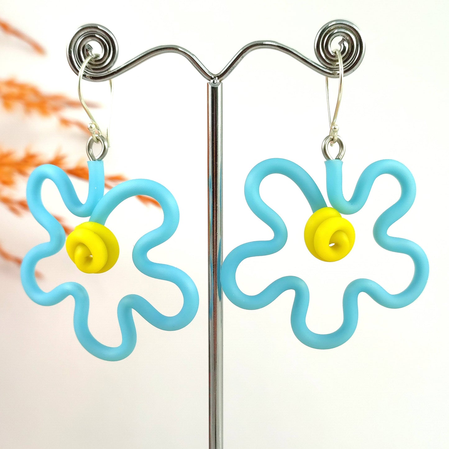 Mini Flower Earrings Baby Blue