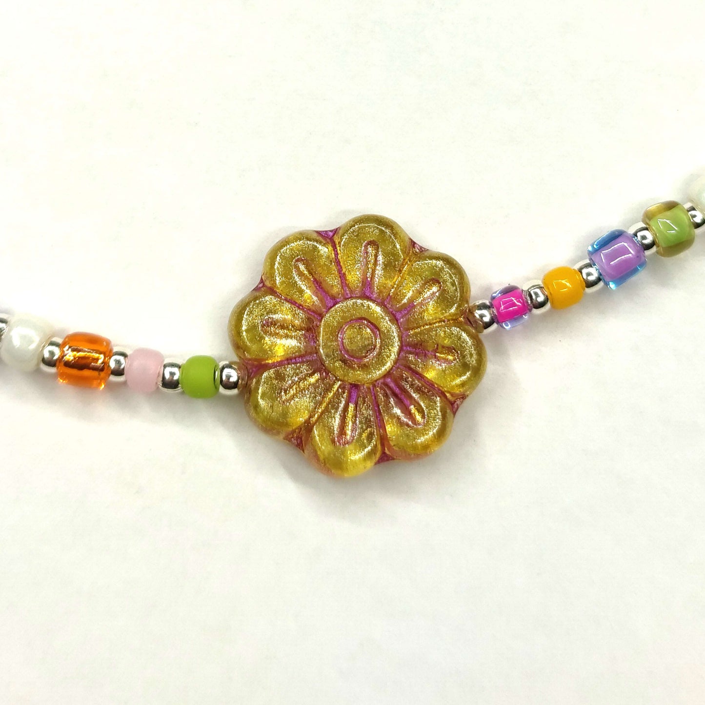 Yellow Daisy Choker Necklace