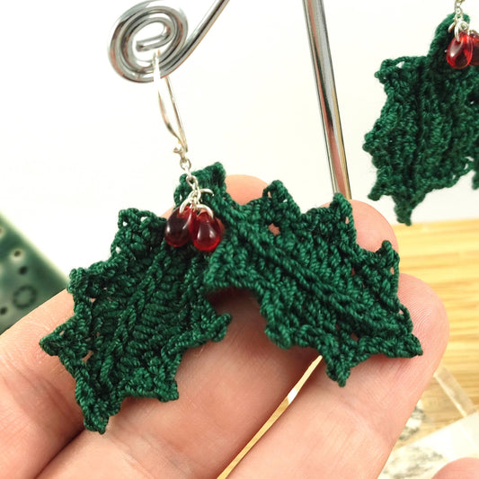 Holly Crochet Earrings