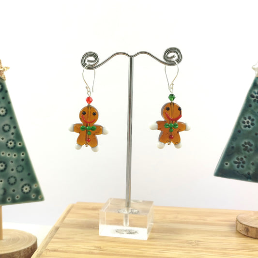 Gingerbread Christmas Earrings