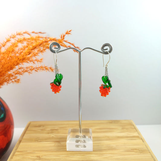 Bright Orange Berry Dangle