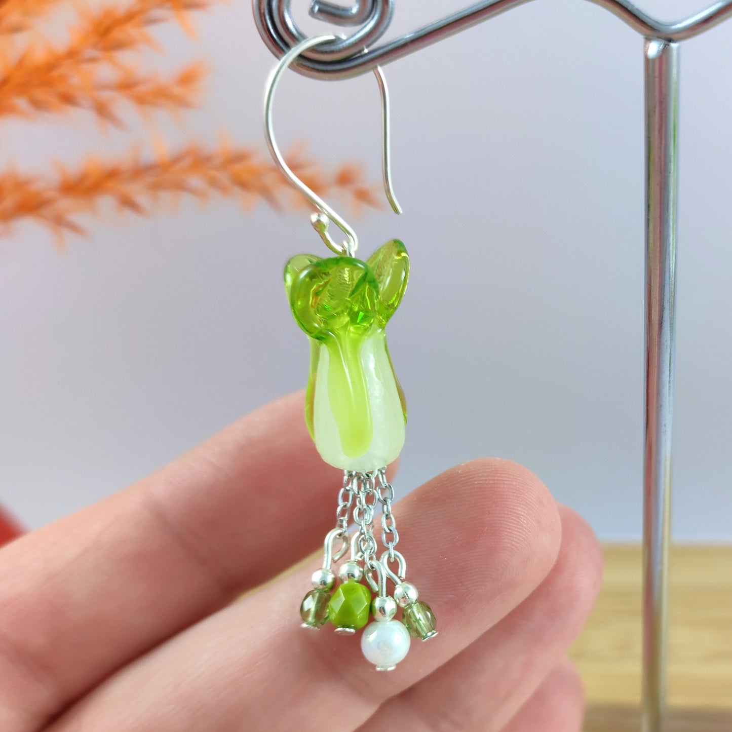 Pak Choi Dangle Earrings