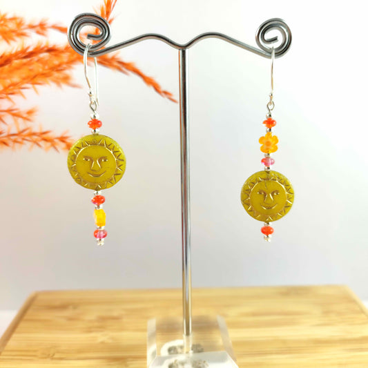 Sun Face Earrings