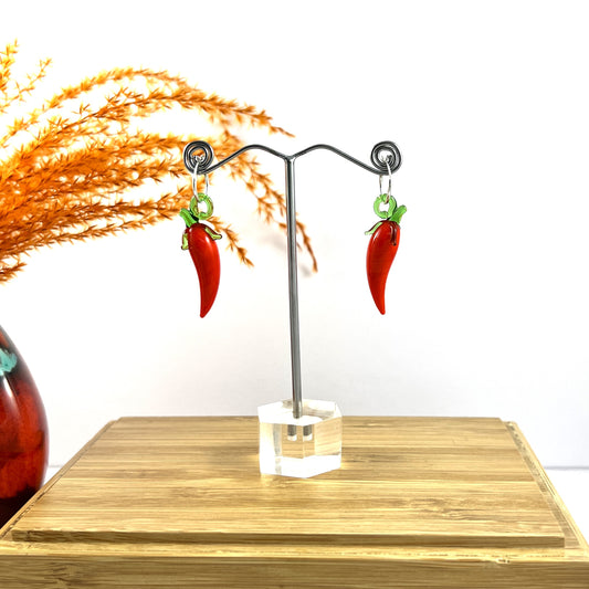 Spicy Chilli Hoop Earrings