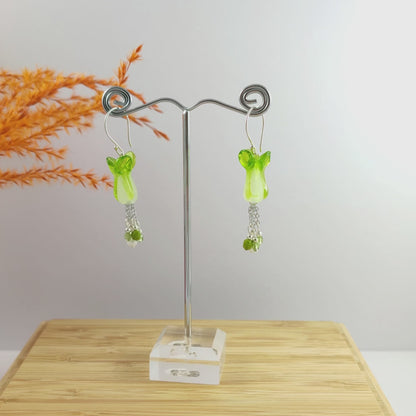 Pak Choi Dangle Earrings